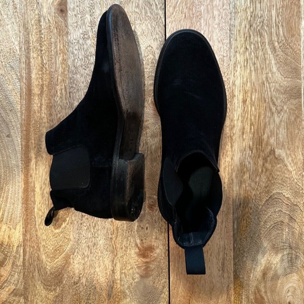 M. Gemi Black Suede Chelsea Boots - 40.5 EU Men's | Made in Italy